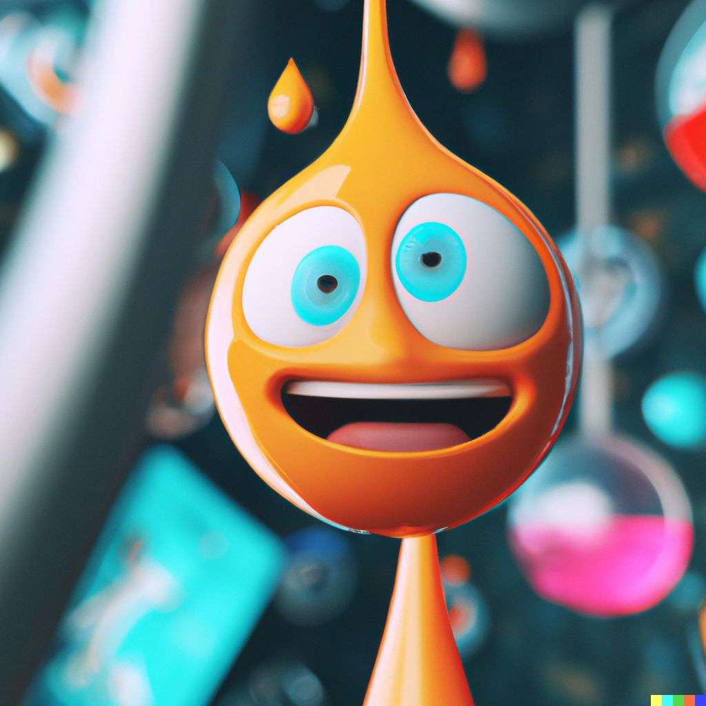 the discovery of gravity, close-up, very cute, emoji, multicolored, Unreal Engine 3D render, trending on ArtStation, realistic materials